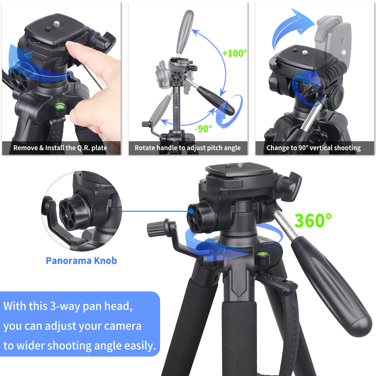 Travel Aluminum Camera Tripod INNOREL RT20