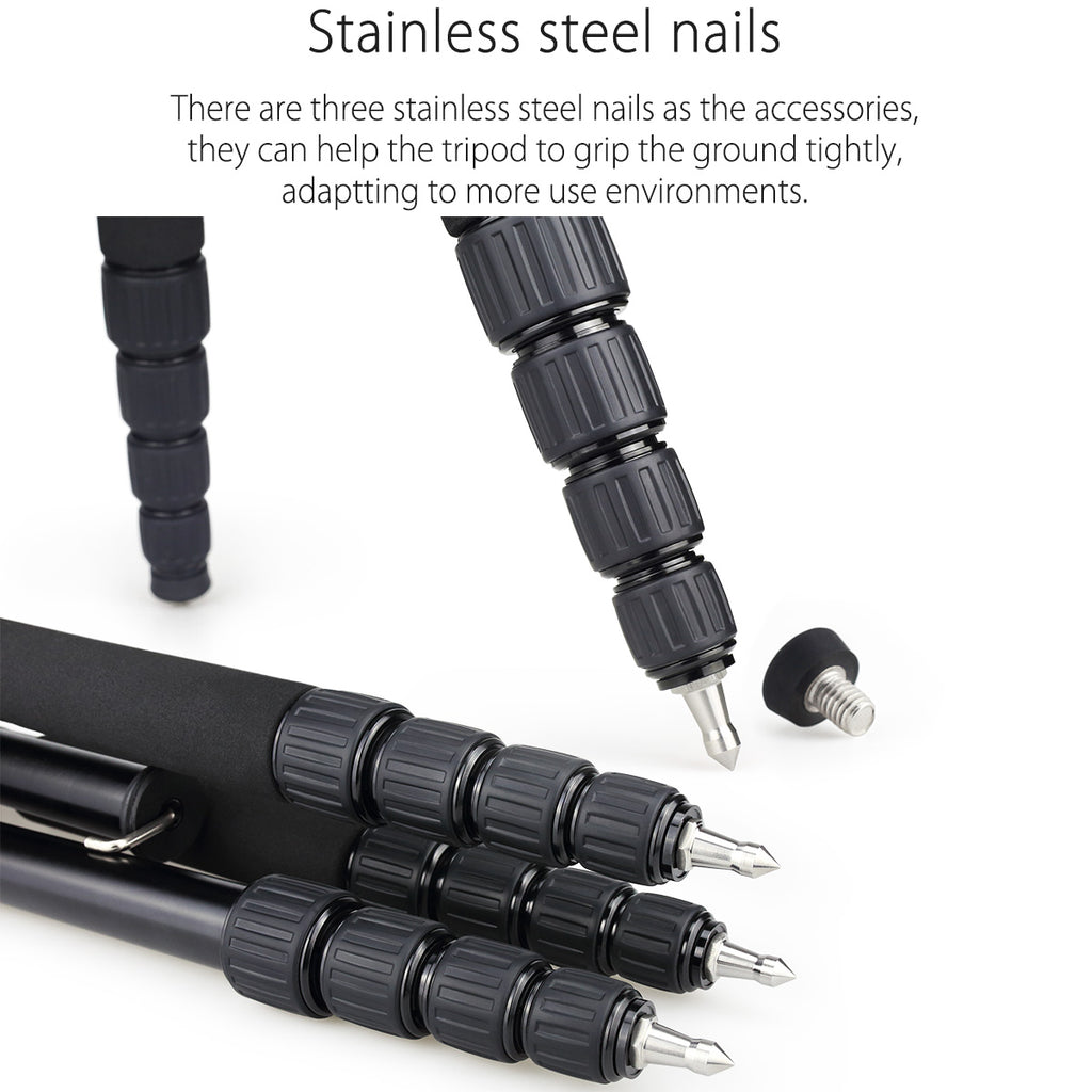 RT50 has 3 stainless steel nails to grip the ground tightly