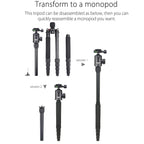RT50 tripod can transform to a monopod