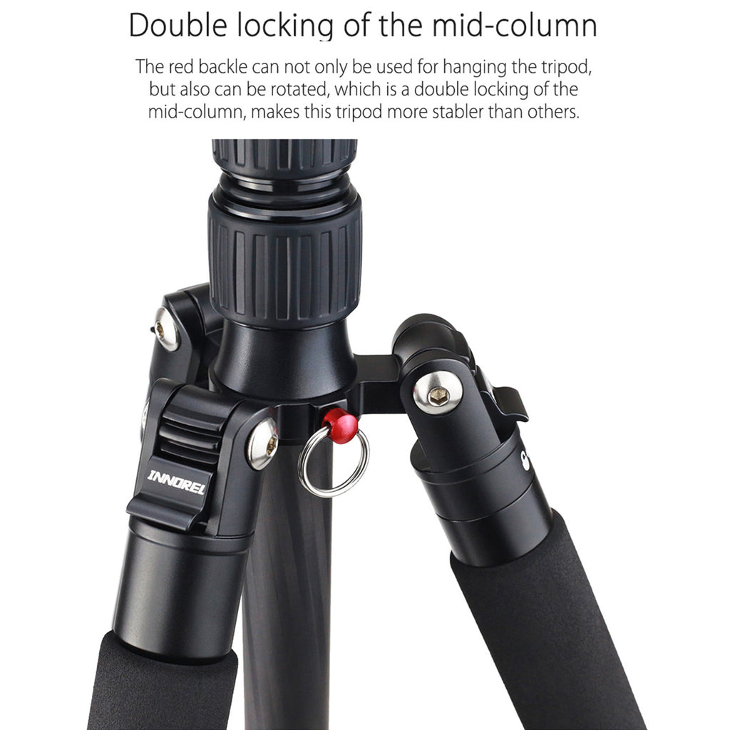 RT50C has a red backle makes the tripod more stabler than others