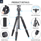 Rubber sleeves are covered on the lock of tube, they make the photography operation much more comfortable.