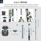 RT75CG can be transformed to monopod for different needs