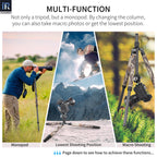 INNOREL RT75CM muti-function tripod transform to monopod or get lowest position or take macro photos