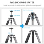 professional carbon fiber tripod legs stand lightweight tripod tall tripod best travel tripod ultra stable camera tripod stand for dslr camcorder Travel Tripod Reliable Stability