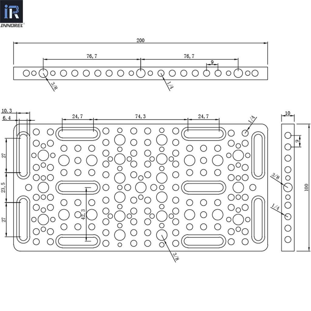 Size details and thread dimensions of CP10