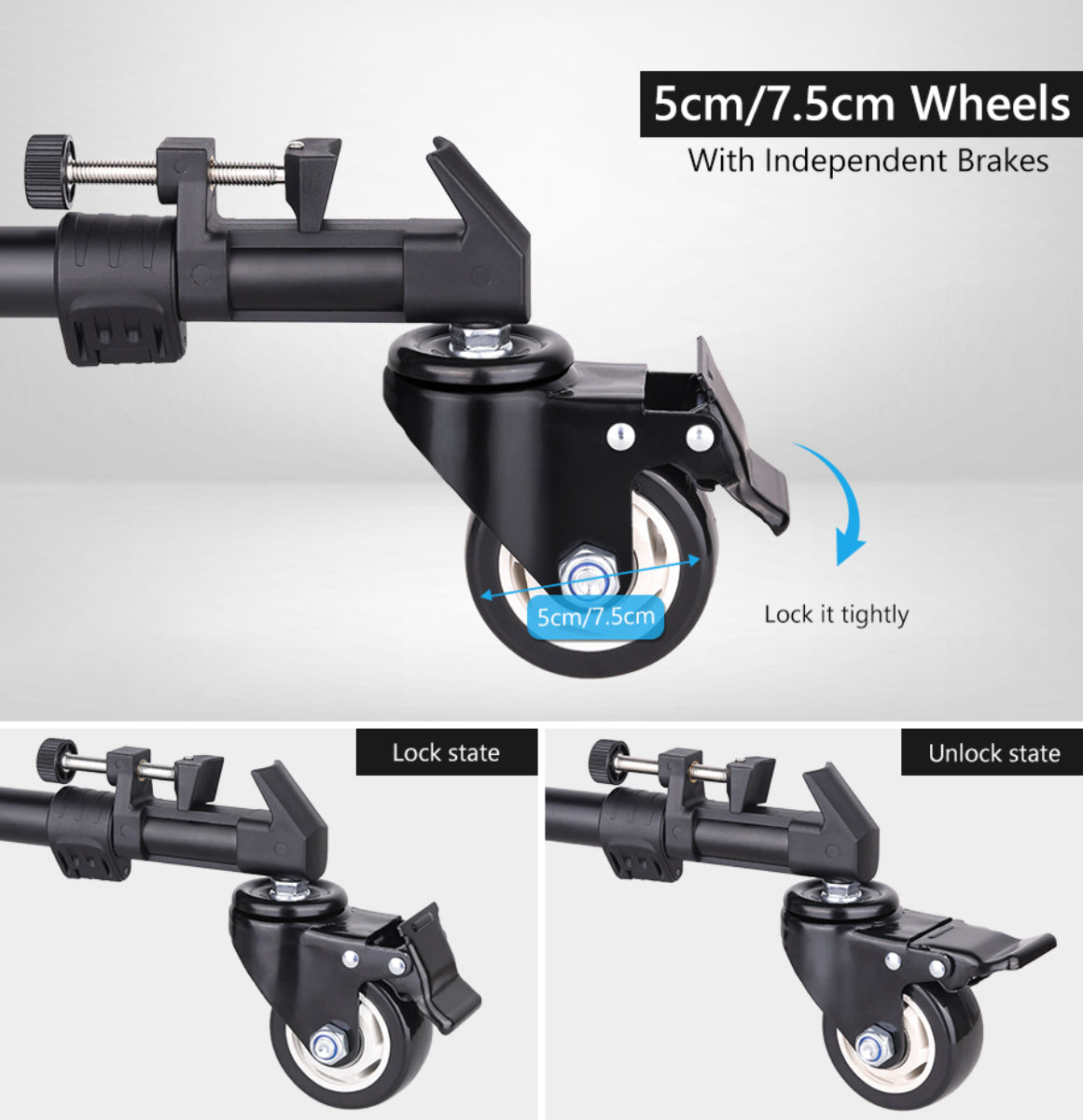 INNOREL TD1L with individual brakes and pull-buckle lock design