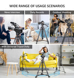 TD1S is suitable for news interview
daily records outdoor shooting
with universal tripod dolly