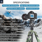 INNOREL TS9 aluminum alloy CNC technology top speed quick release plate specifications including max load 6kg