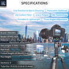 Ued Portable Carbon Fiber Tripod INNOREL RT45C+K36(Only Europe has inventory)