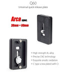 INNOREL Q60 Universal Quick Release Plate Compatible Arca Swiss DSLR Camera Accessories for Panoramic Tripod Ball Head