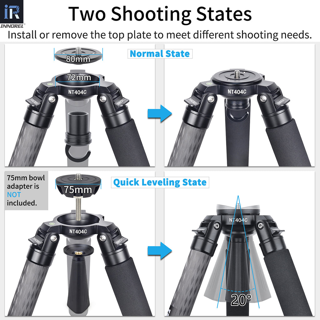 Used Carbon Fiber Heavy Duty Tripod INNOREL NT404C(Only Europe has inventory)