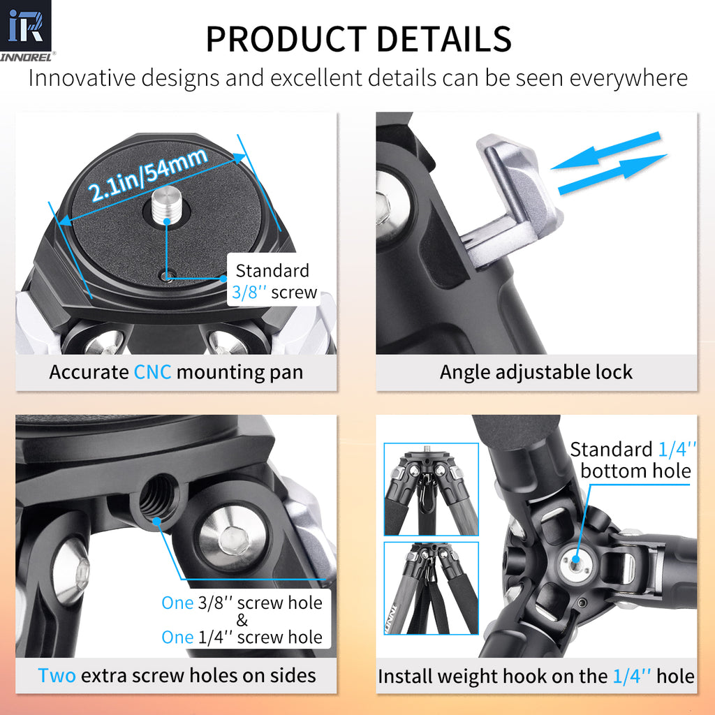 Used Carbon Fiber Travel Tripod INNOREL KT284C(Only Europe has inventory)