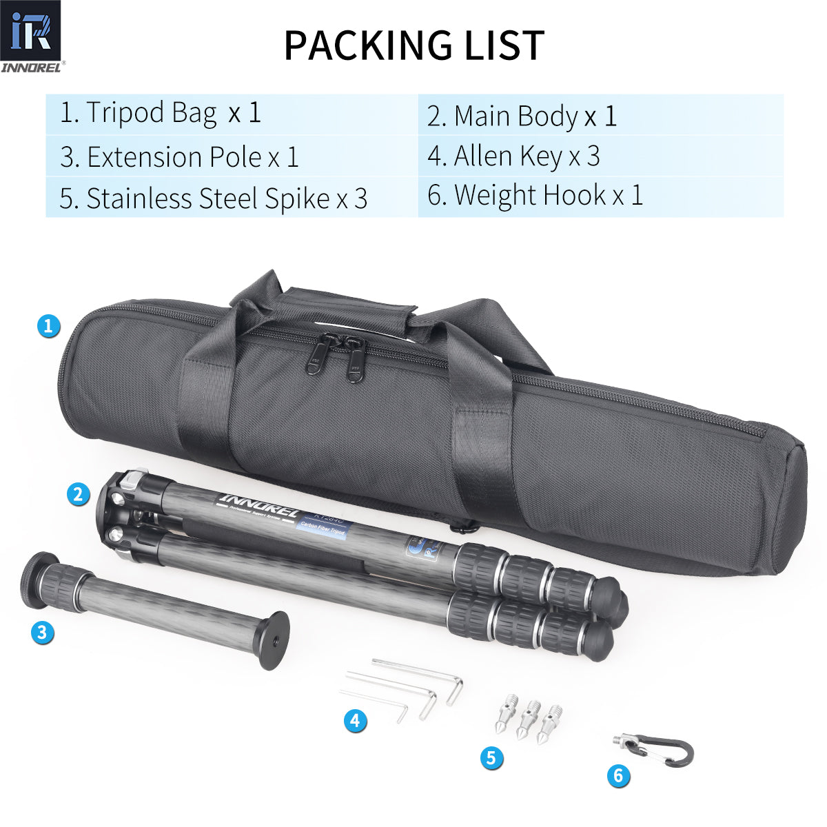 Used Carbon Fiber Travel Tripod INNOREL KT284C(Only Europe has inventory)