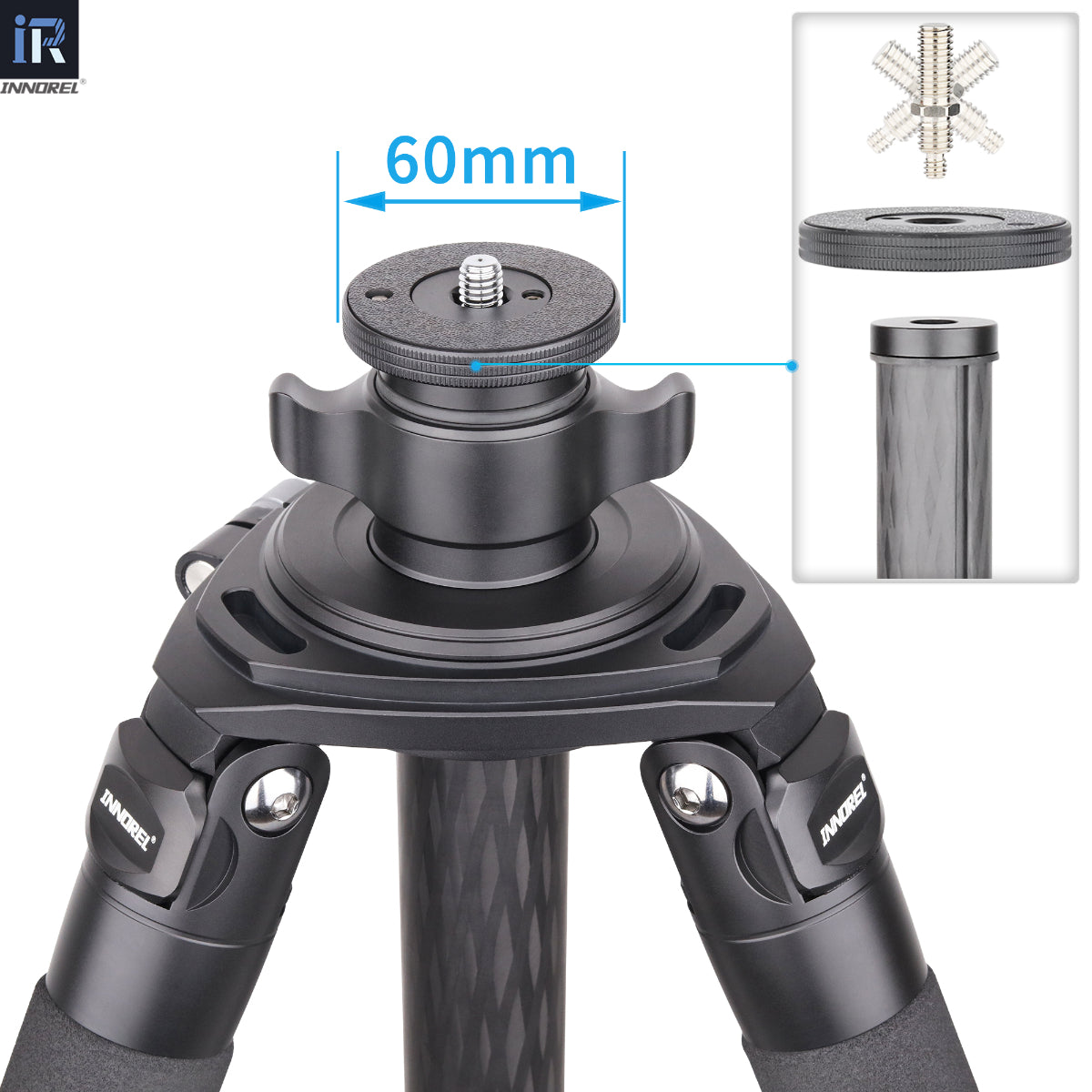 Used INNOREL ER40C Carbon Fiber Tripod Center Column (Only Europe has inventory)