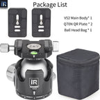INNOREL V52 ball head with Q70N QR plates and carrying bag on a white background