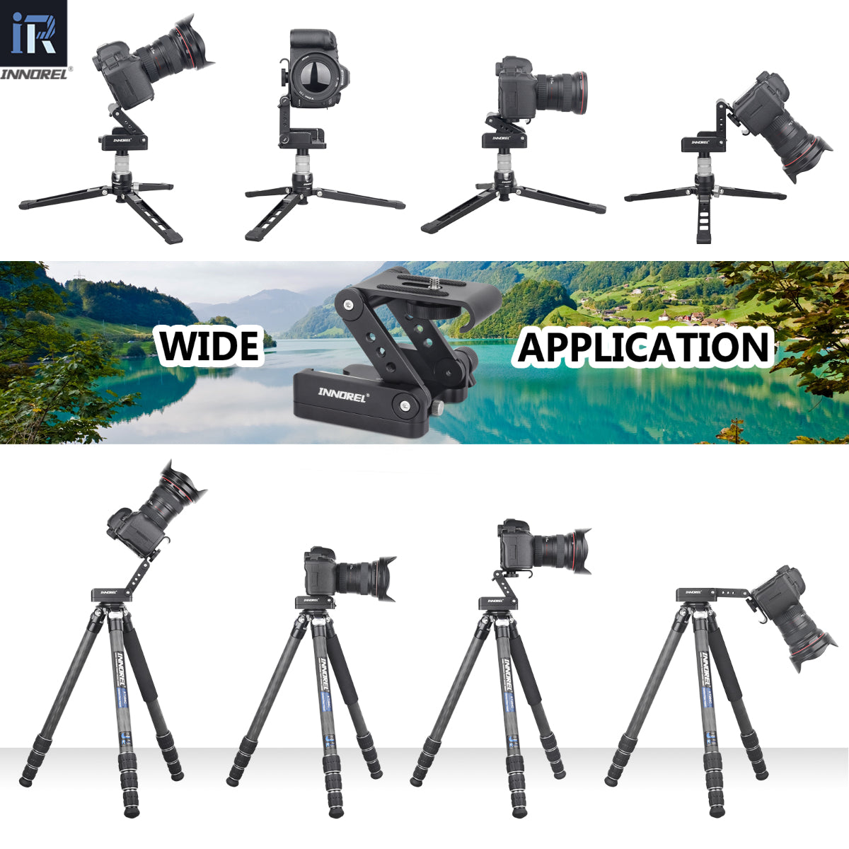 Used INNOREL ZH9 Aluminum Alloy Z-Flex Tilt Tripod Head (Only Europe has inventory）