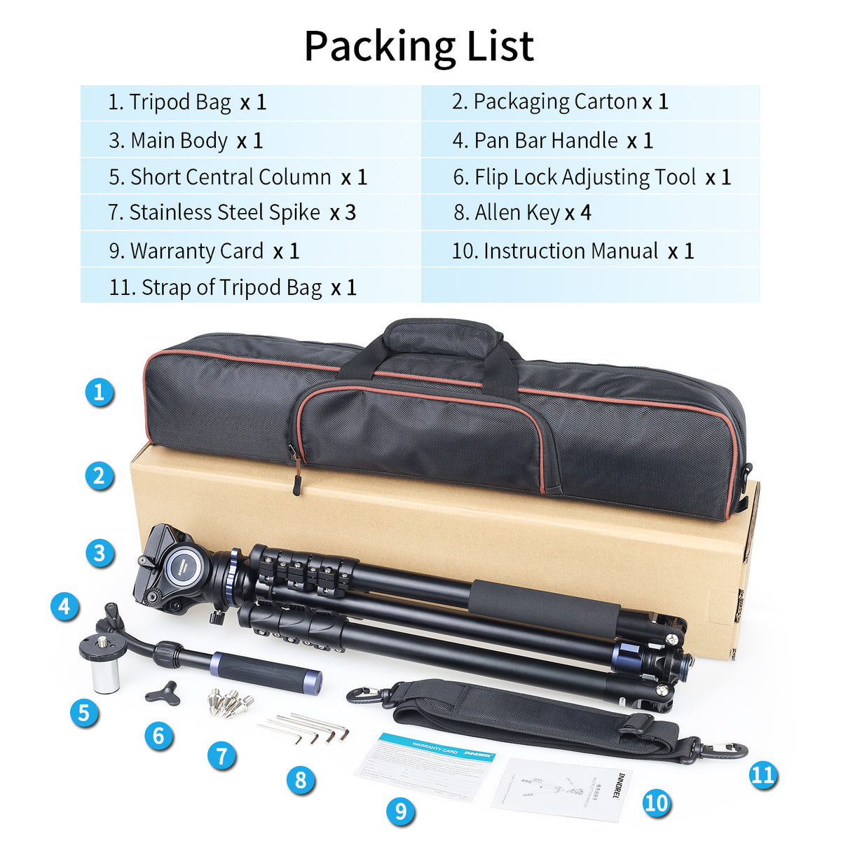 Used Professional Multifunctional Video Tripod INNOREL MT70+F60(Only Europe has inventory)