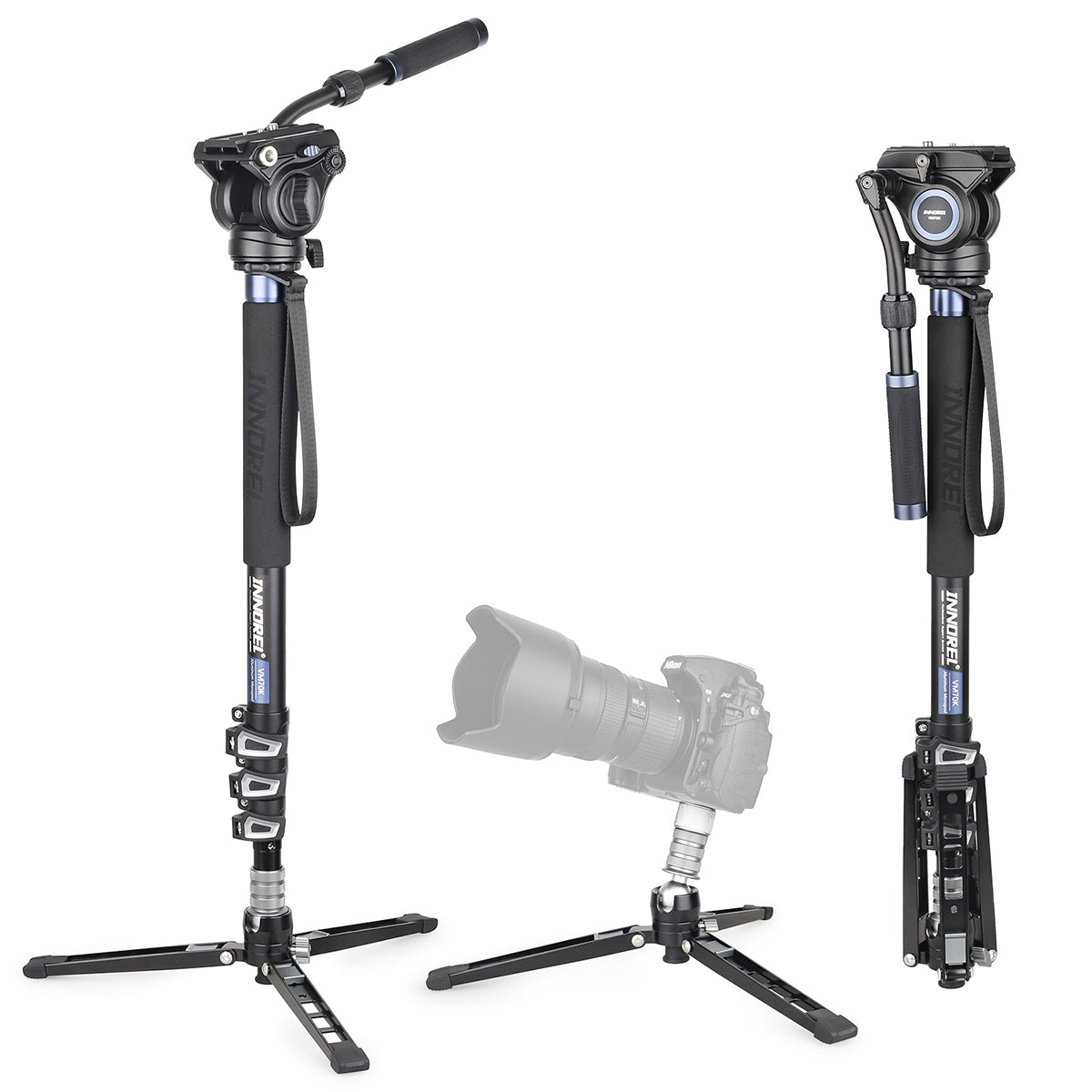 INNOREL VM70K portable monopod stand with F60 fluid head