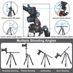 INNOREL YT284A tripod multiple shooting angles display including horizontal vertical up and down
