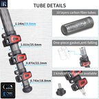 INNOREL YT284C horizontal camera tripod monopod with 10-layer carbon fiber tubes