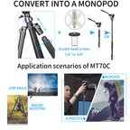Compact Carbon Fiber Video Tripod INNOREL MT70C