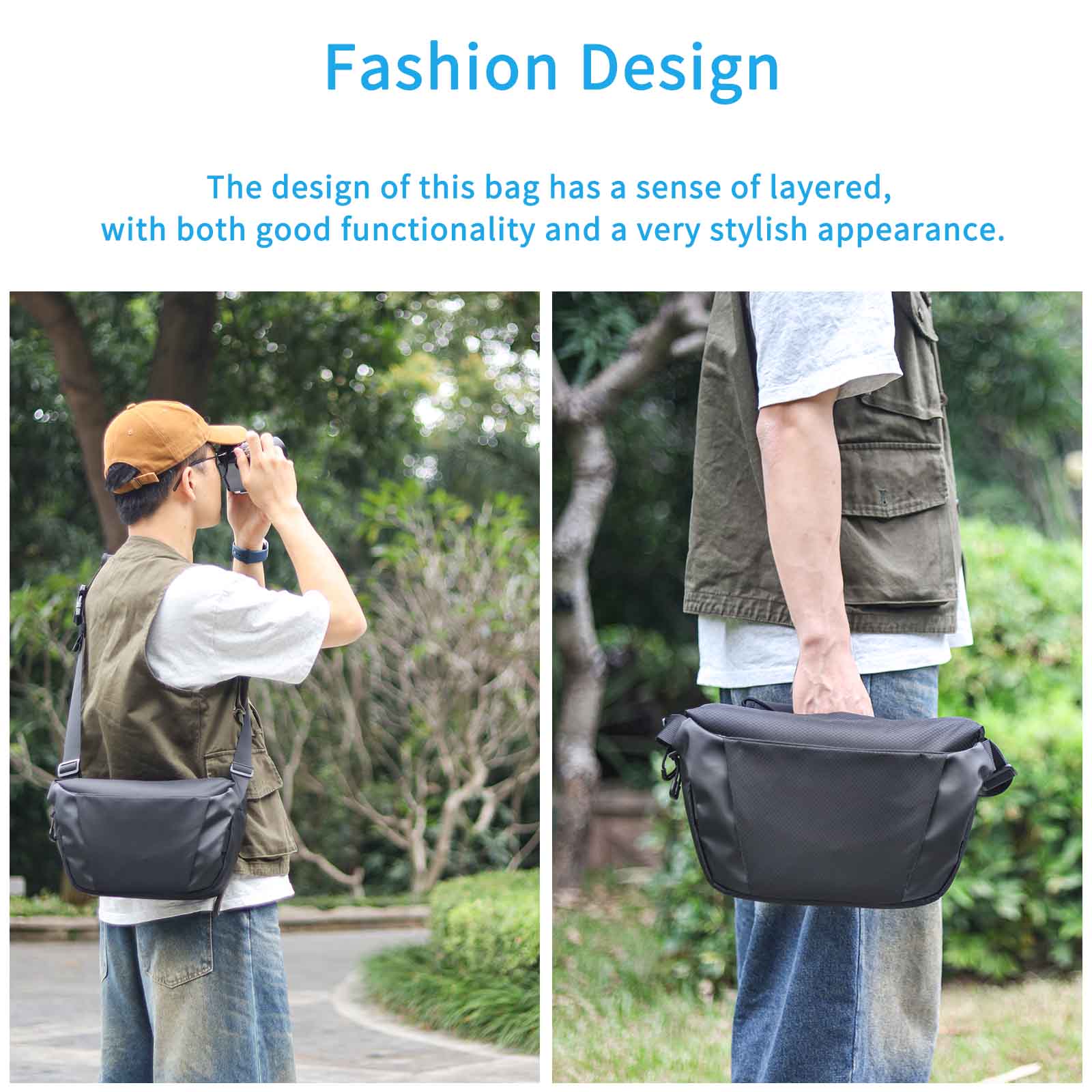 INNOREL CB0621 DSLR Travel Waterproof Camera Sling Bag(Only Canada has inventory)