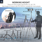 INNOREL NT75C with K44 ballhead extended to full height showing maximum working height with center column