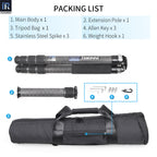 Treppiede per fotocamera in fibra di carbonio usato 40mm Tubo INNOREL KT404C (Solo gli USA hanno disponibilità)