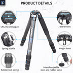 Treppiede per fotocamera in fibra di carbonio usato 40mm Tubo INNOREL KT404C (Solo gli USA hanno disponibilità)