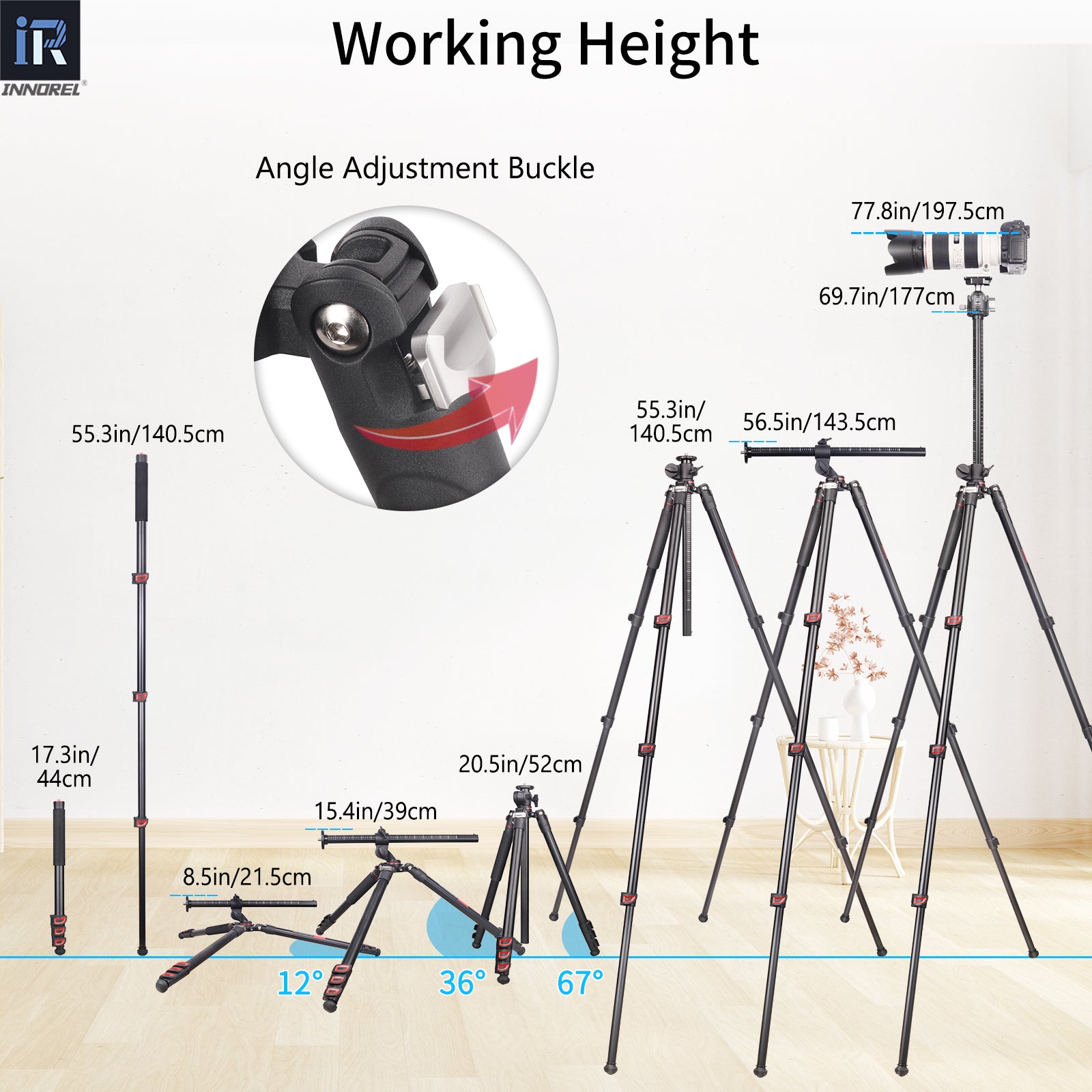Europe Used Aluminum Alloy Horizontal Tripod INNOREL YT284A
