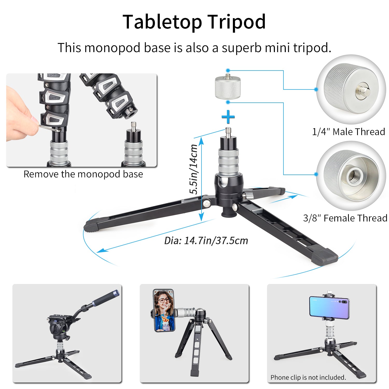 Europe Used Professional Video Travel Monopod Kit-INNOREL VM70K