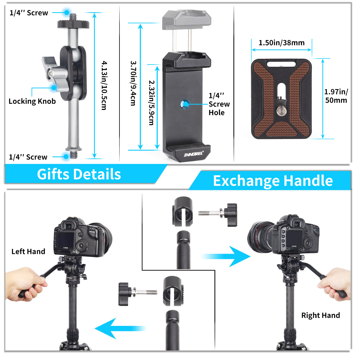 Mini Pan Metal Camera Tripod Fluid Head F10