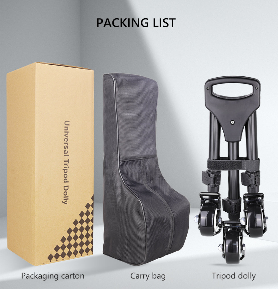 TD1S package inclunding carry bag tripod dolly and packaging carton