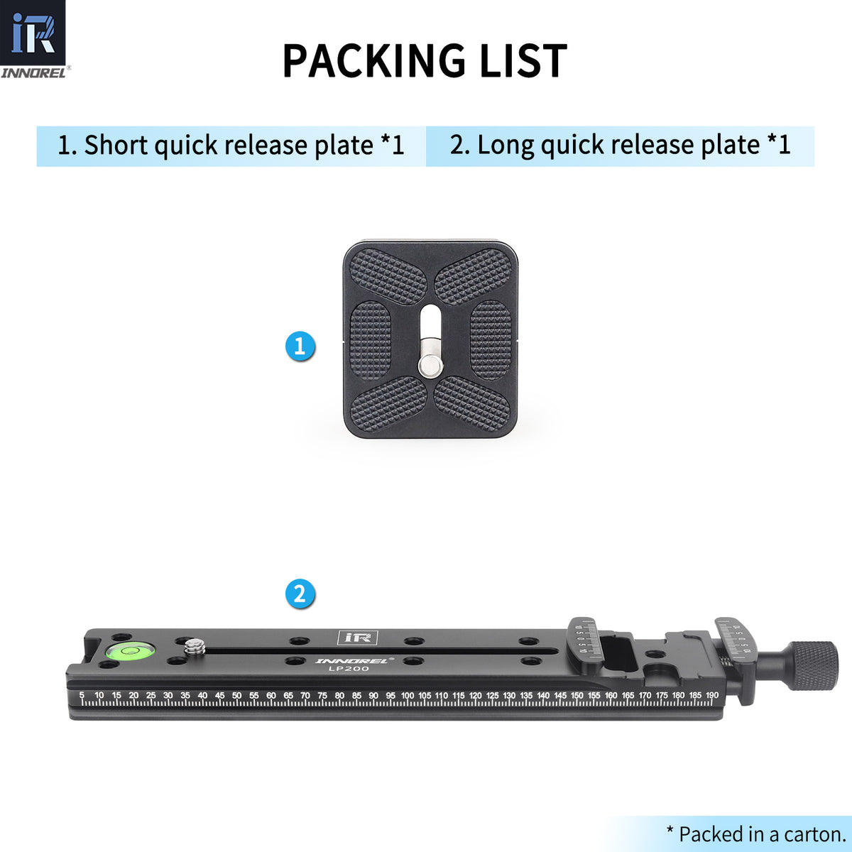 0.79in/200mm Universal Arca Swiss Quick Release Plate INNOREL LP200