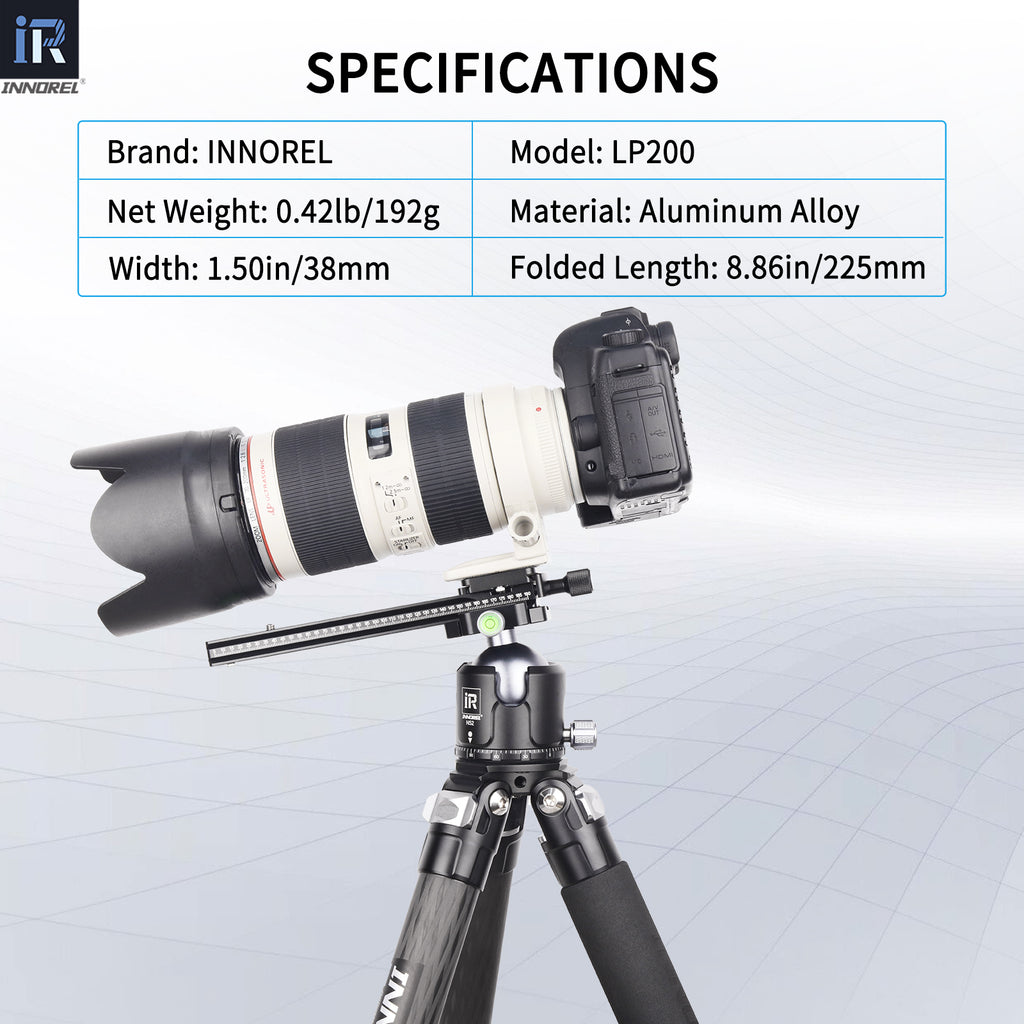 INNOREL LP200 aluminum alloy quick release plate width 38mm folded length 225mm net weight 192g