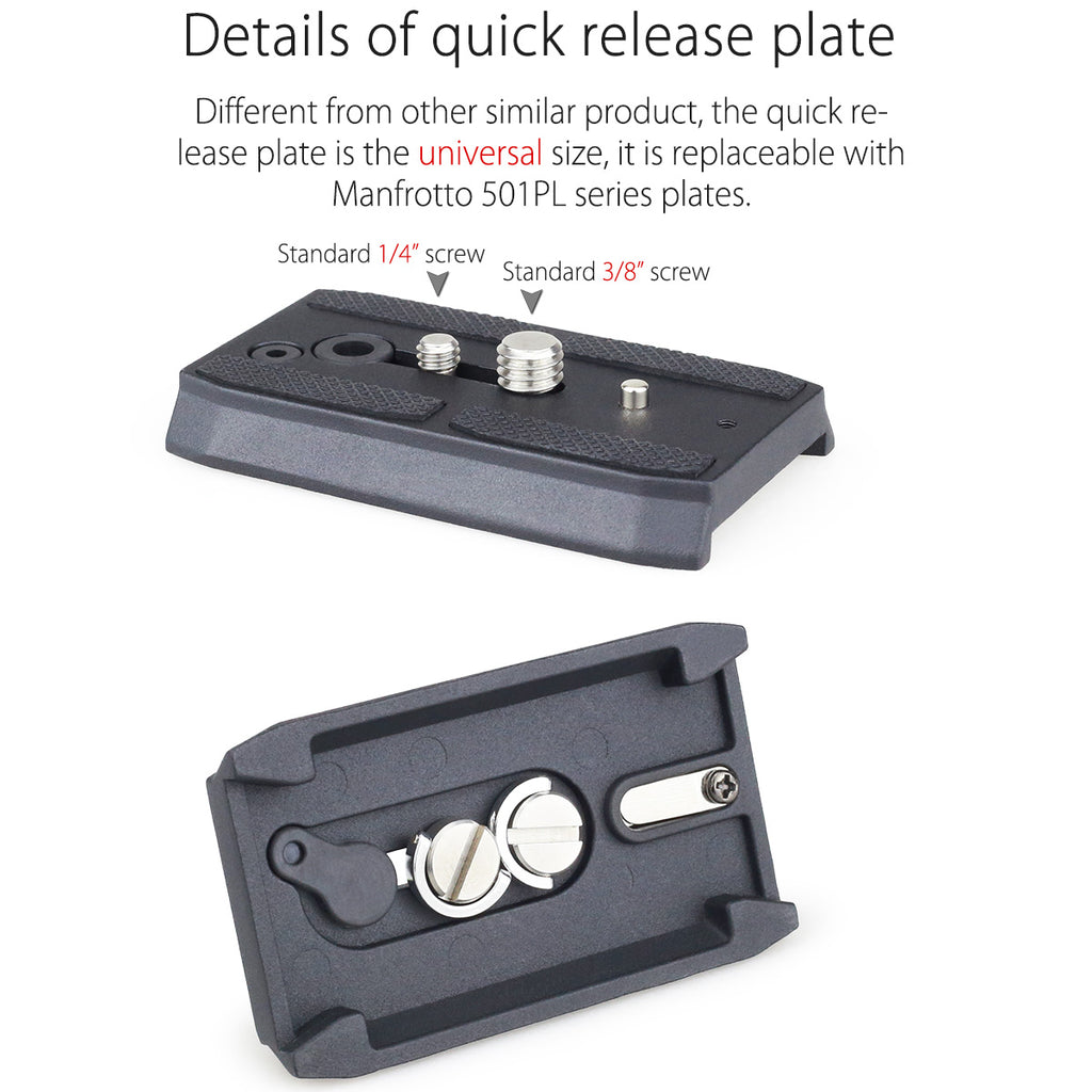 manfrotto quick release plate with 1/4" and 3/8" screw