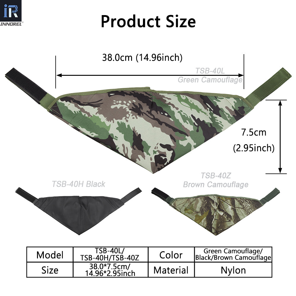 INNOREL nylon tripod stone bag TS40M size length 38cm width 7.5cm color green camouflage/black/brown camouflage