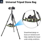 INNOREL universal tripod stone bag TS40M streamlined design re-duces air resistance and helps stabilize the tripod under windy conditions